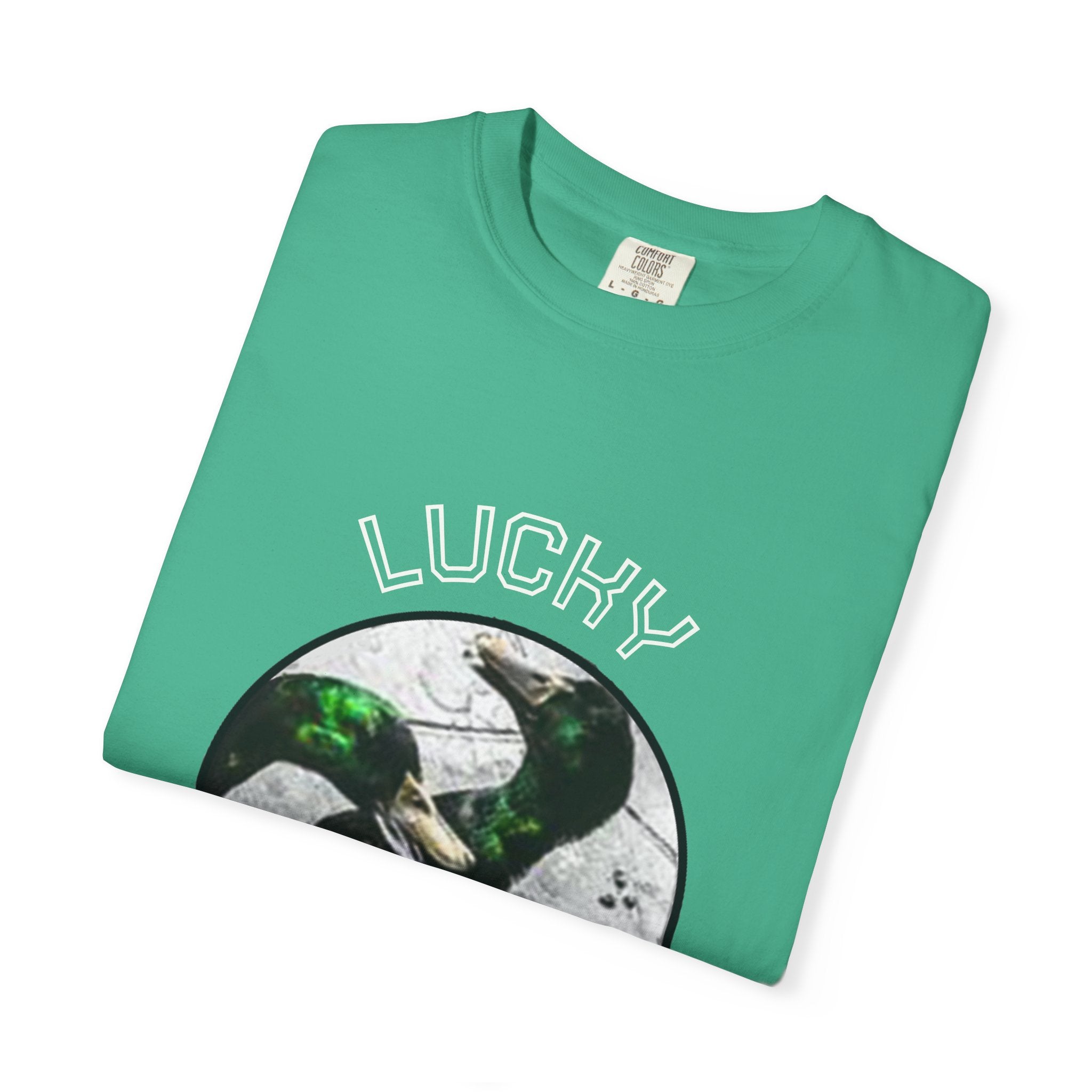 Garment-Dyed Duck T-Shirt — "Lucky Ducks" Graphic