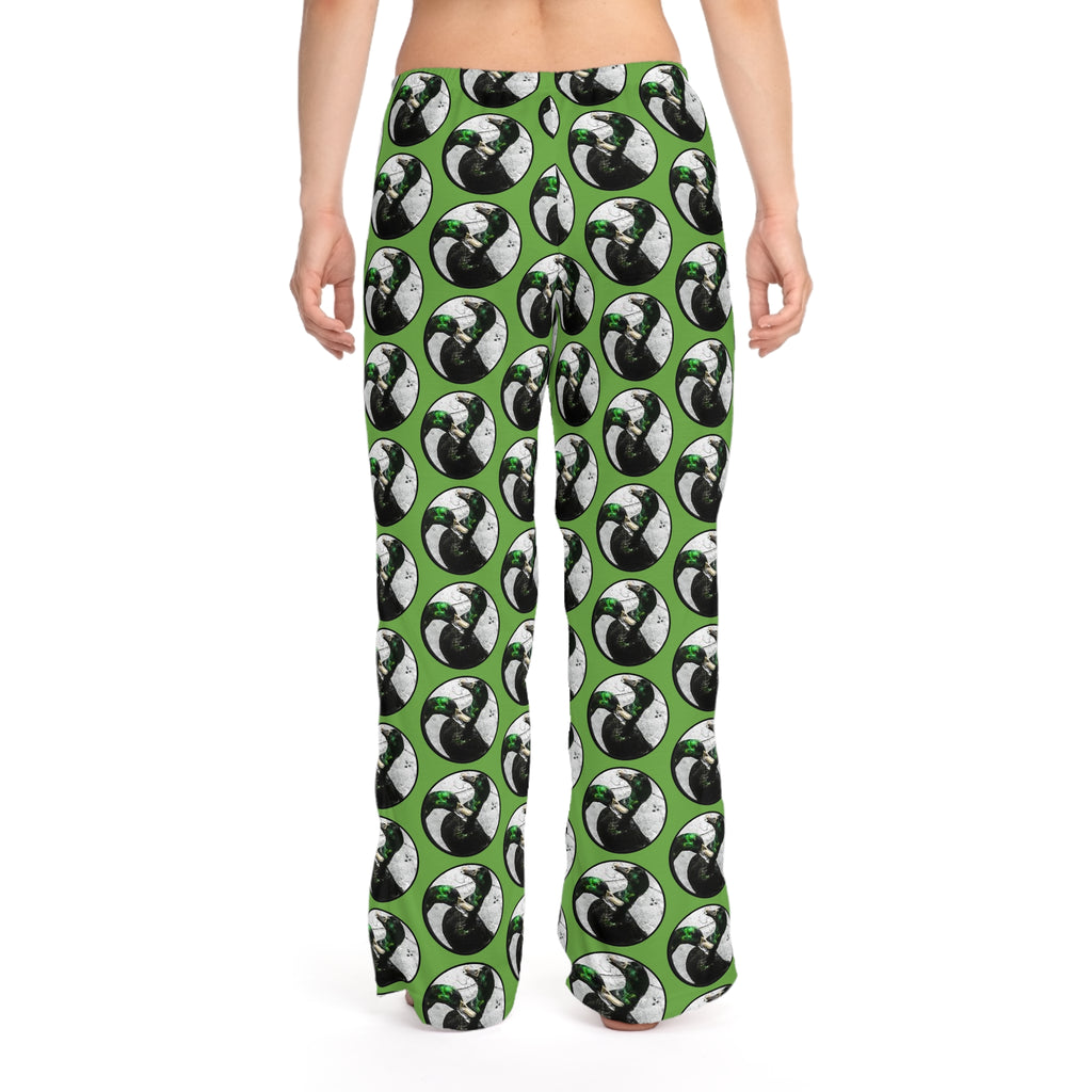 Lucky Ducks Green All-Over Print Women's Pajama Pants — Sleep & Lounge
