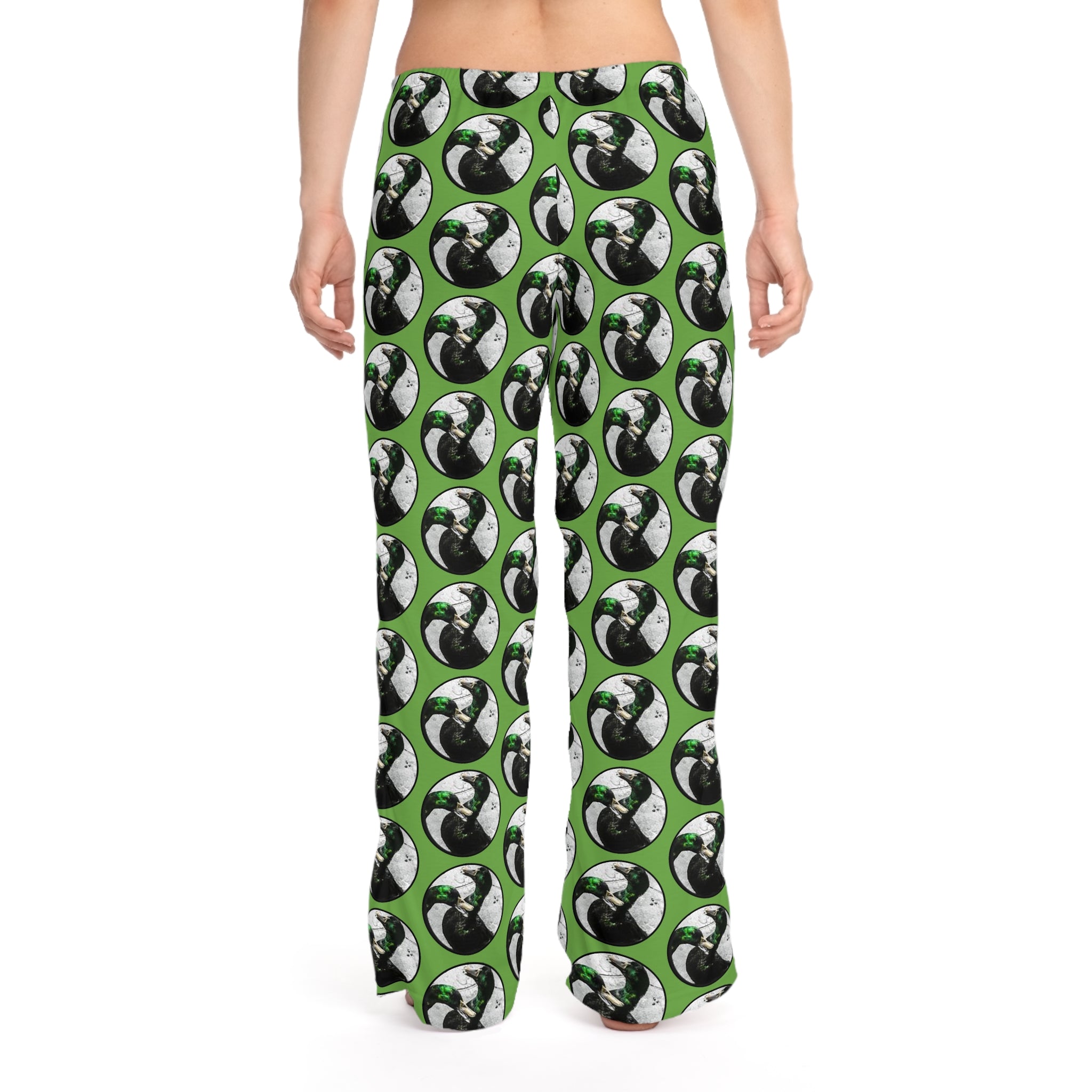 Lucky Ducks Green All-Over Print Women's Pajama Pants — Sleep & Lounge