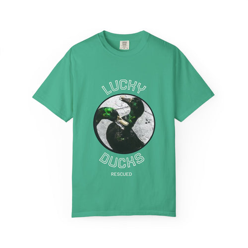 Garment-Dyed Duck T-Shirt — "Lucky Ducks" Graphic