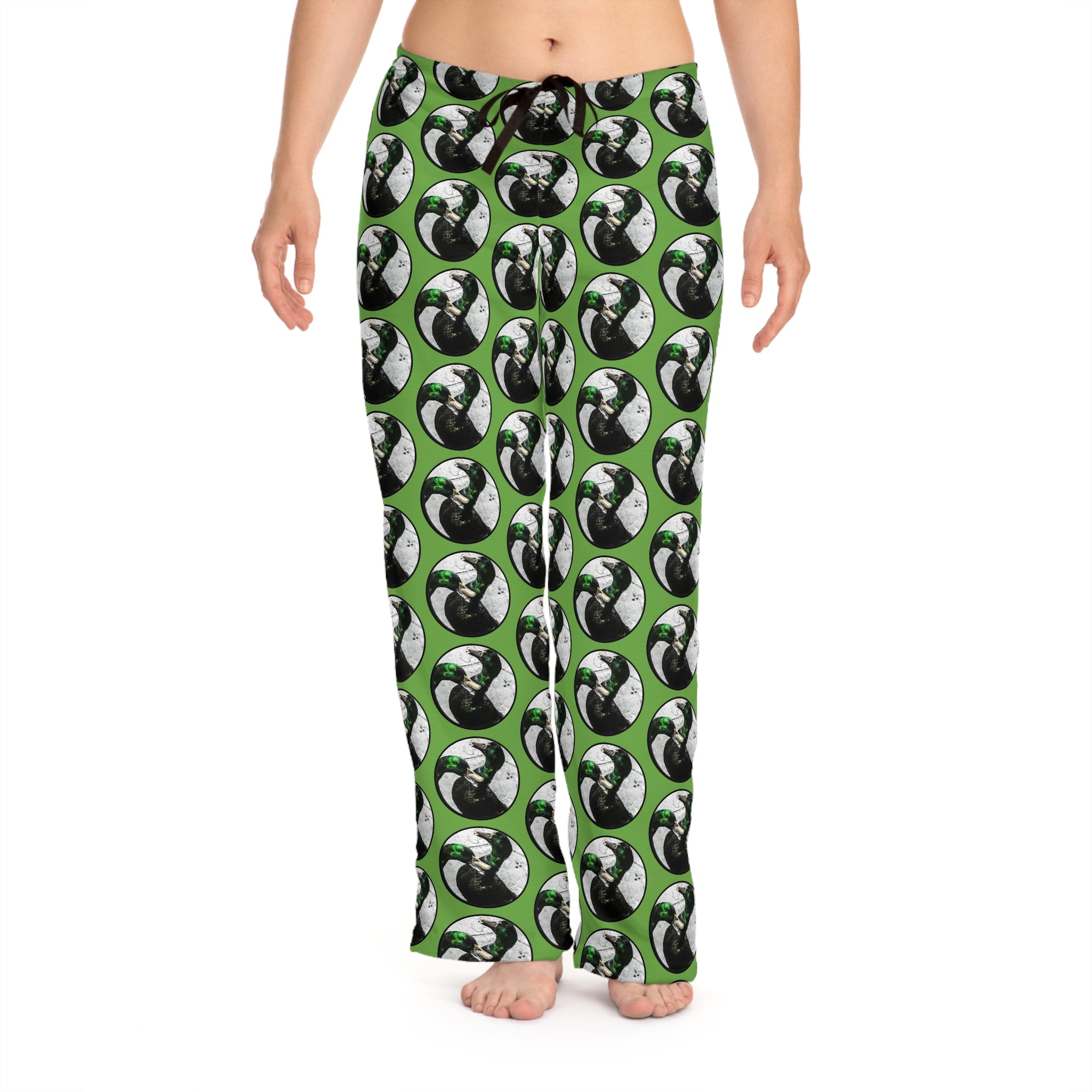 Lucky Ducks Green All-Over Print Women's Pajama Pants — Sleep & Lounge