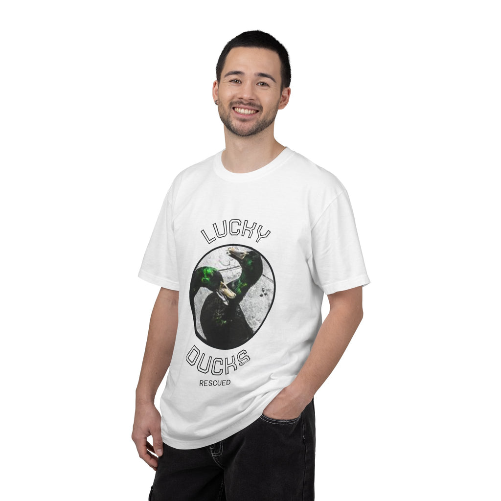 Garment-Dyed Duck T-Shirt — "Lucky Ducks" Graphic