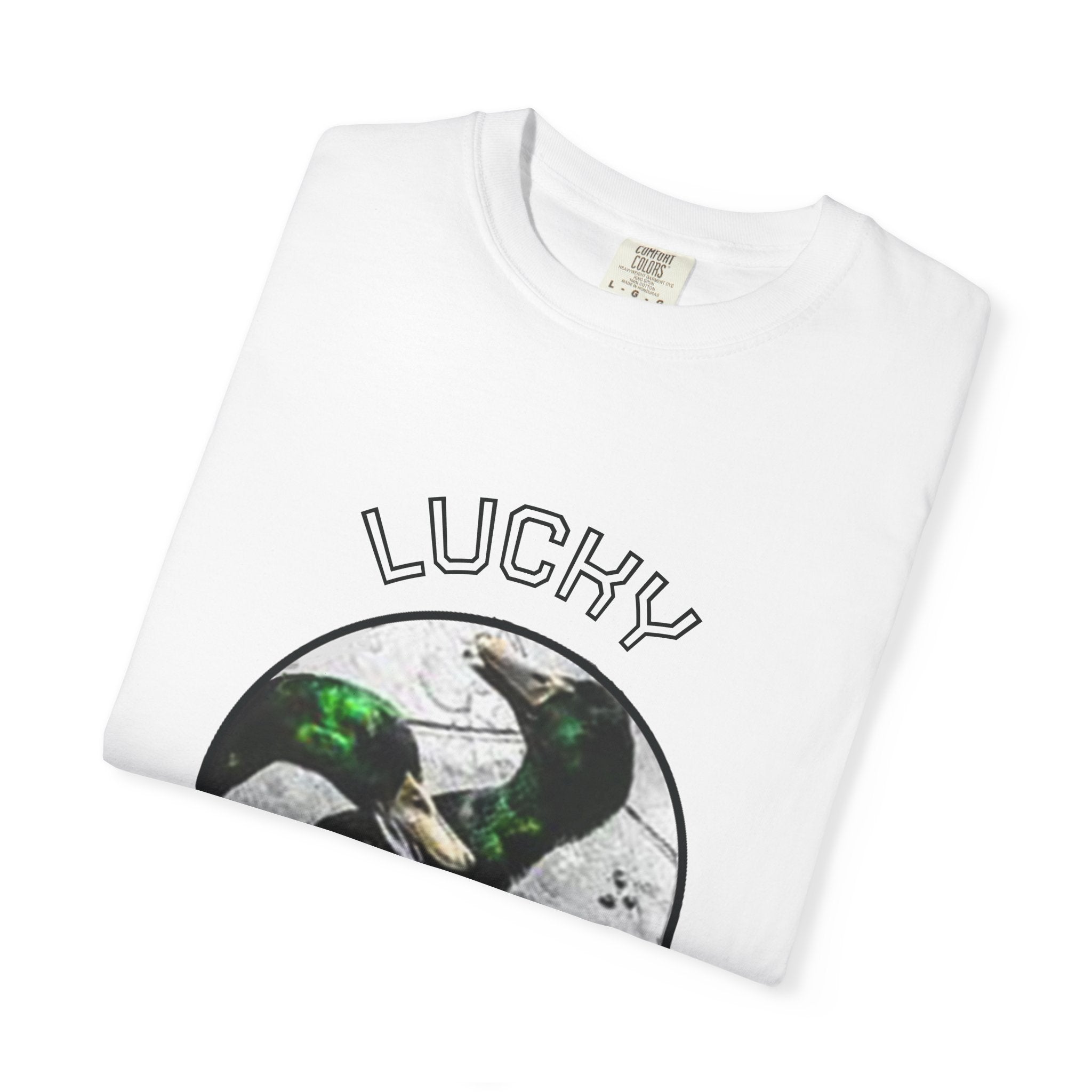 Garment-Dyed Duck T-Shirt — "Lucky Ducks" Graphic